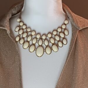 Vintage Cream Triple Layer Necklace